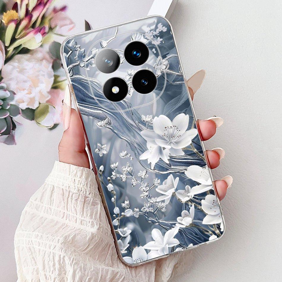 For Xiaomi Redmi Note 14 Pro+ Elegant Floral Butterfly Phone Case For Redmi Note14 Pro Plus 5G Soft Silicone TPU Cases