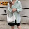 Large Capacity Shoulder Bag Korean Style French Style Handbag Portable PU Hobo Bag  Travel