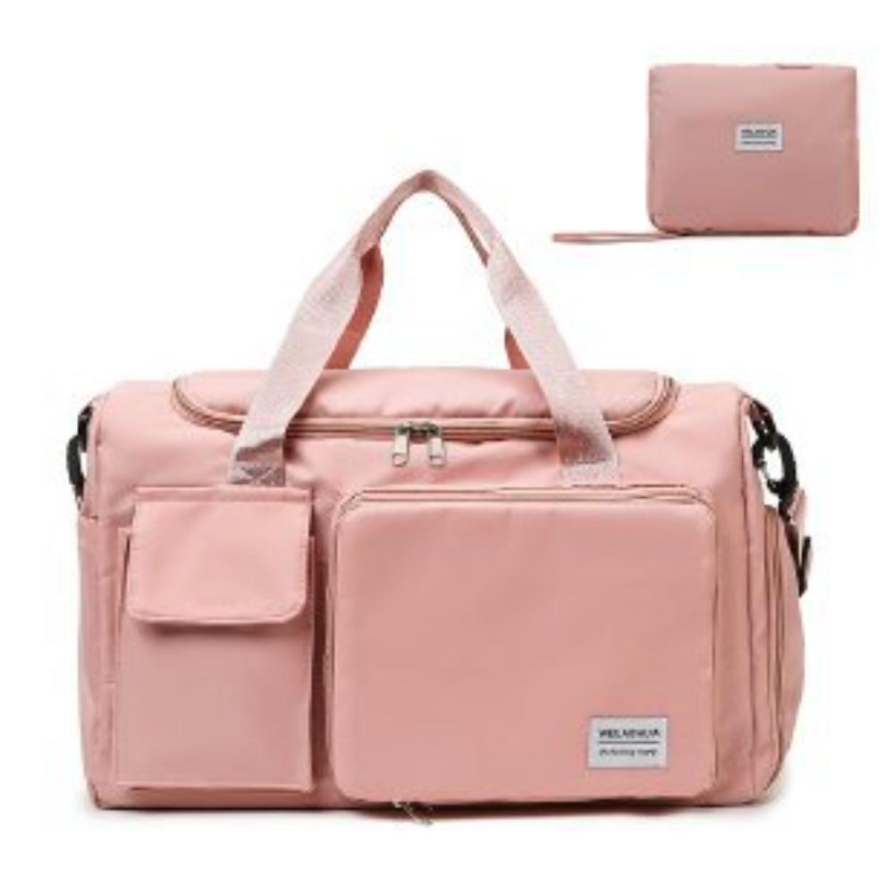 New large-capacity luggage bag foldable shoulder bag swimming fitness fashion oblique span bag dry and wet separation travel bag