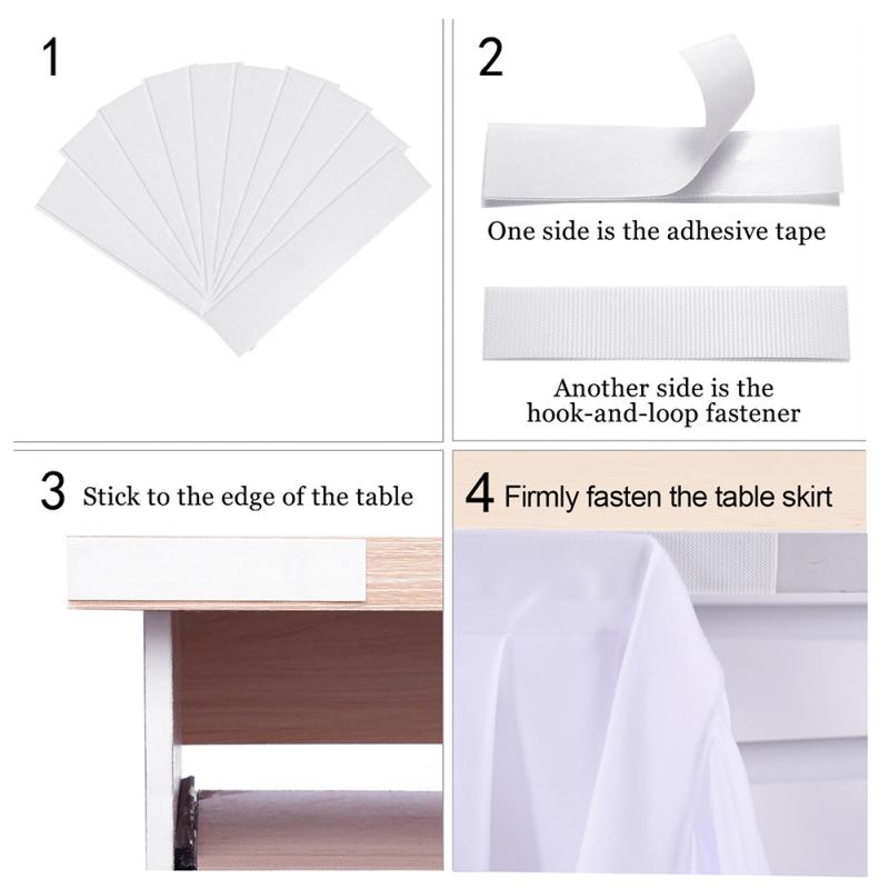 Table Skirt Pleated Ruffle Tablecloth For Wedding Birthday Party Baby Shower Table Decoration