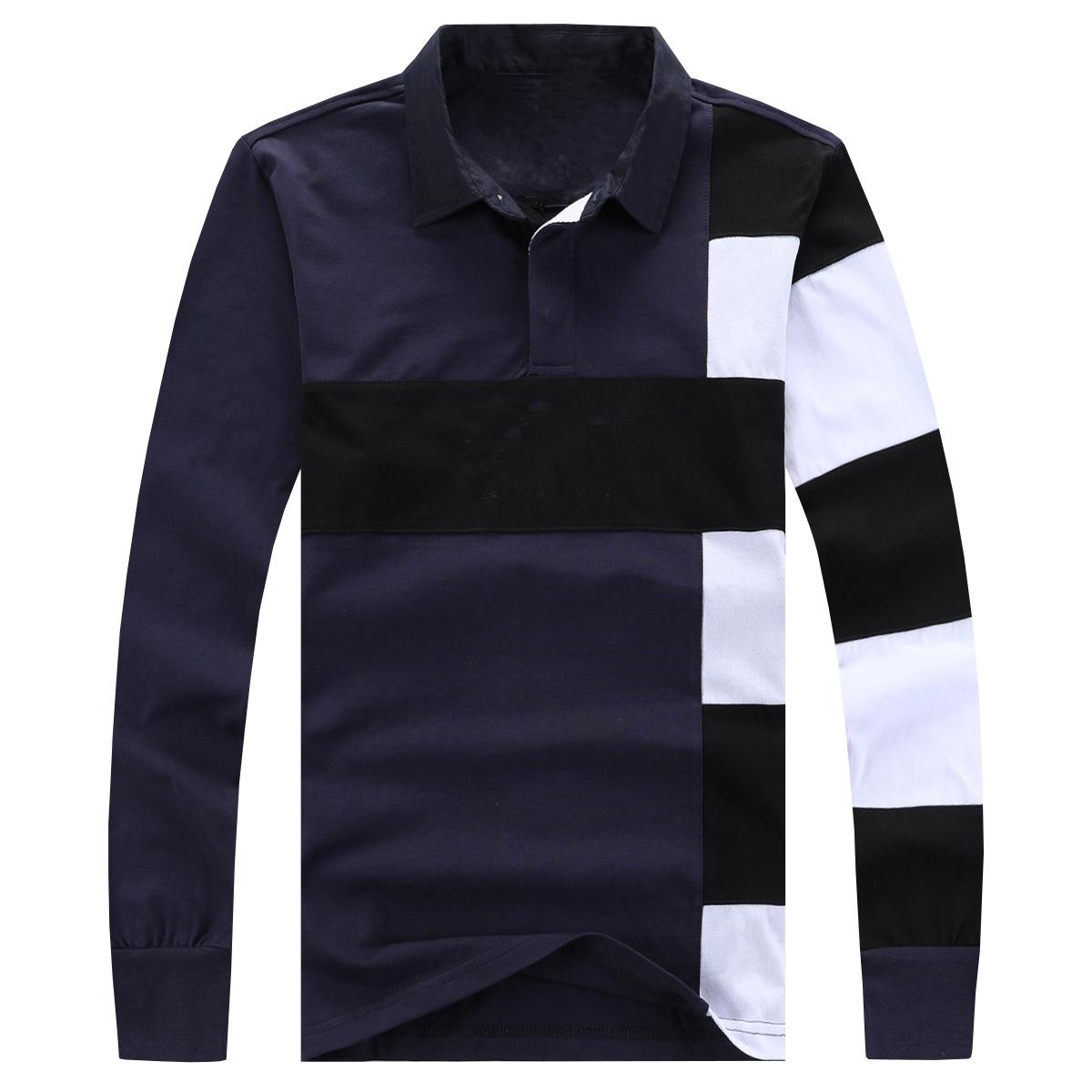 

Повседневная модная деловая рубашка-поло с длинными рукавами, мужская рубашка-поло для офиса с простым принтом.