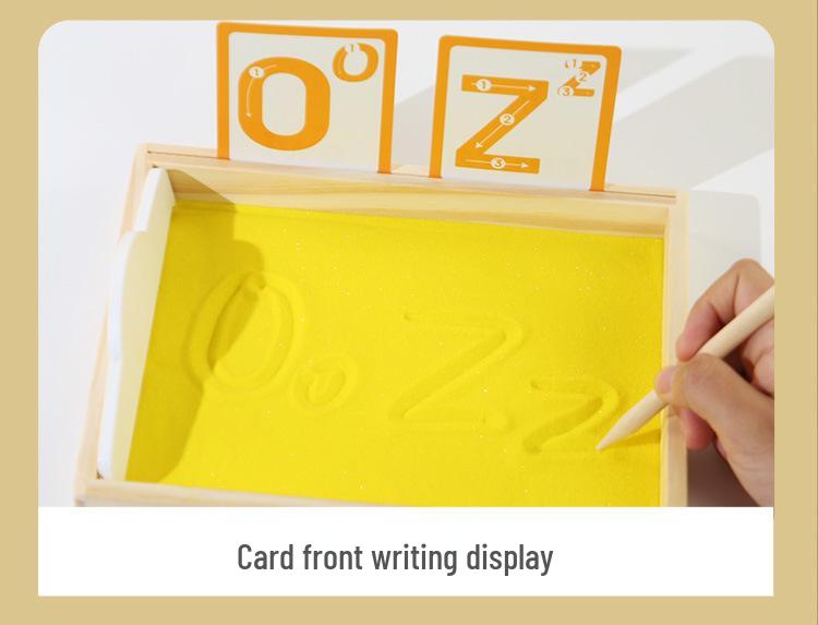 Dřevěná batolecí malba pískem a psaní vzdělávací hračka