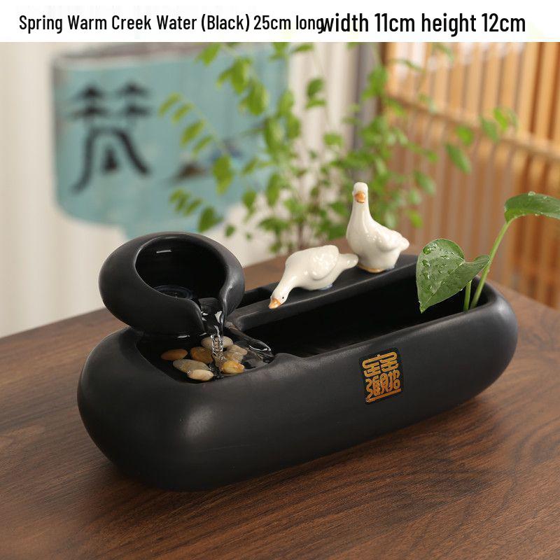 Automatic Circulating Water Ceramic Fish Tank & Cat Feeder