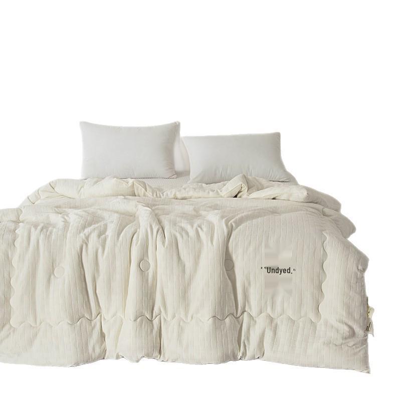 2025 A-Class Washed Cotton Waffle Soybean Winter Quilt Blanket Comforter Core - Thickened Solid Color