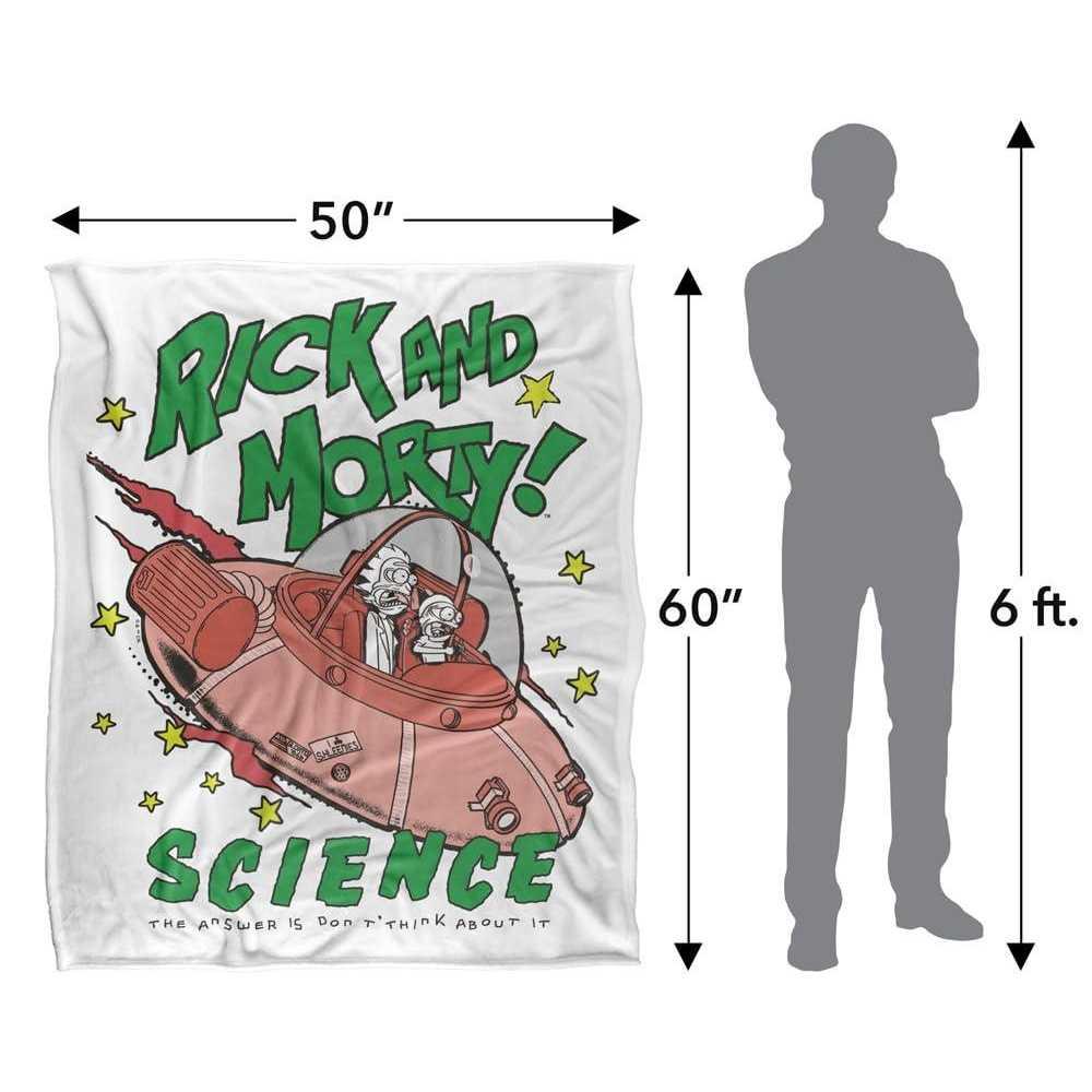 Rick And Morty Spaceship Soft Touch Blanket