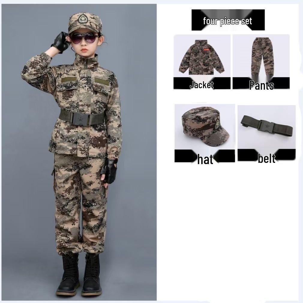 סט בגדי הסוואה לילדים לבית הספר, אימונים צבאיים ומחנה קיץ