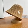 Weave Summer Sun Hat Wide Brim Sunscreen Visor Cap Portable Women Fisherman Hat  Travel