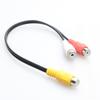 0.25m RCA Y Splitter Male To Dual Female Audio Video Adapter Cord For Car Reverse Camera TV Amplifier DVD Player Phono Cable