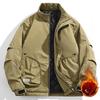 Large Size Jacket Men's Spring and Autumn New Men's Stand-up Collar Jacket Versatile Casual Jacket Fat Coat