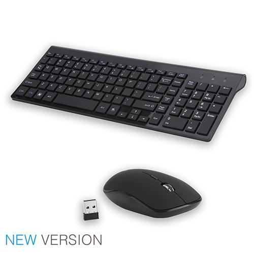 Jomaa 2.4G Wireless Keyboard and Mouse Combo Mini Multimedia Full-size Keyboard Mouse Set For Computer Notebook Laptop Desktop