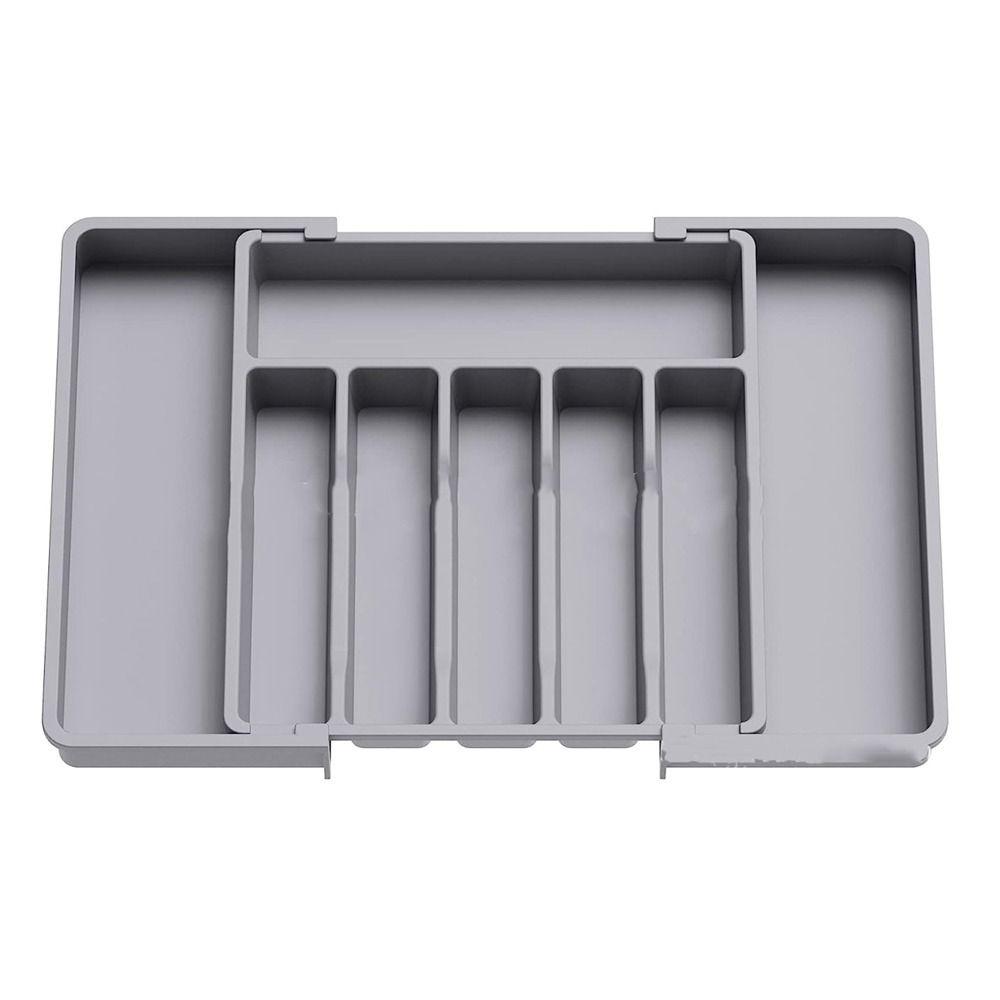 Adjustable Cutlery Storage Tray Large Capacity Silverware Drawer Organizer  Kitchen