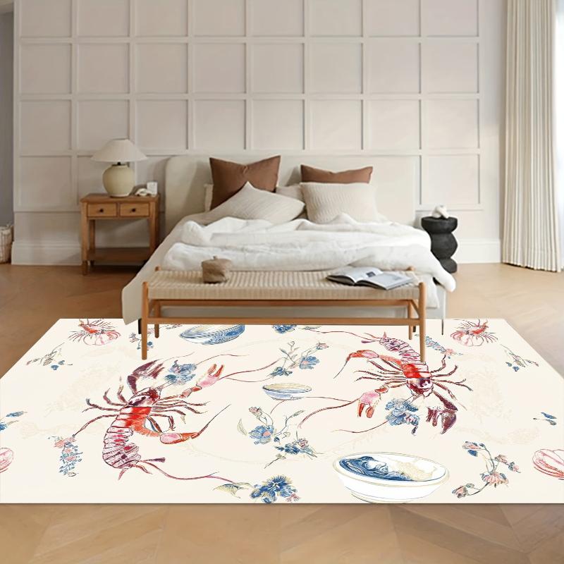 Home Carpet Cute Cat Playground Entry Door Mat Non-Slip Washable Rugs for Bedroom Cream & Green Cat Design Playful Entryways Rug