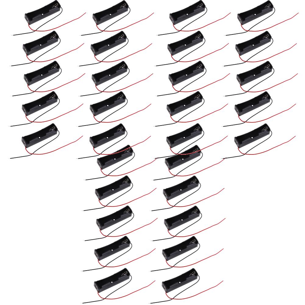 10-100pcs 18650 Power Bank Cases 3.6V-4.2V 18650 Battery Holder Storage Box Case 1 Slot Battery Container With Wire Lead