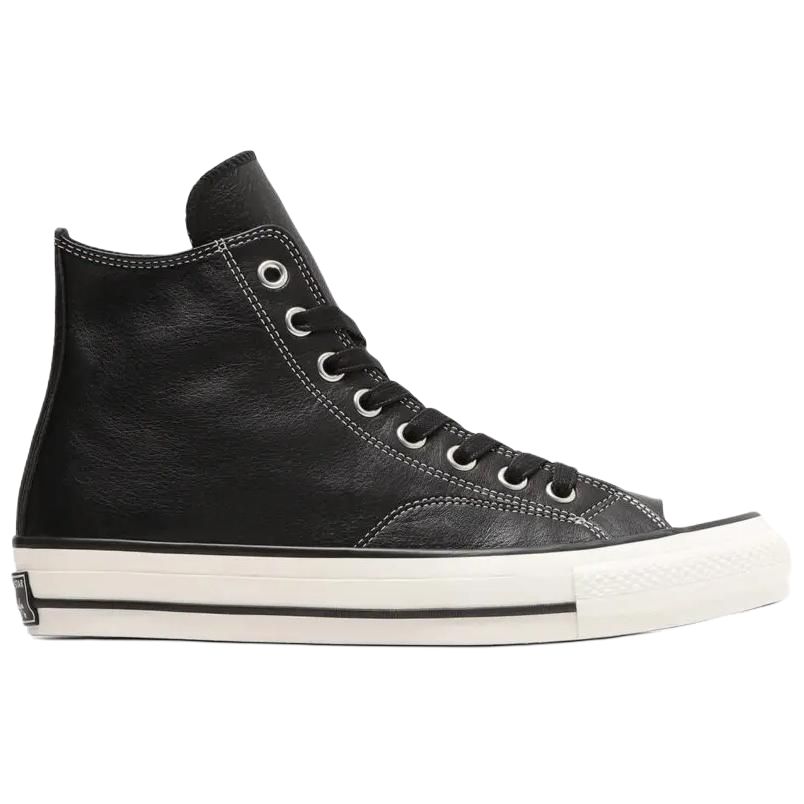Converse Chuck Taylor Leather Comfortable Versatile High-Top Skate Shoes Unisex Sneakers Black White 33900010