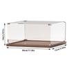 Wooden Bottom Storage Box Window Acrylic Toy Gundam Building Block Box Glue-Free Dust Cover