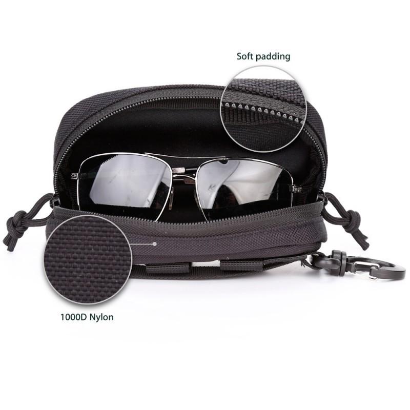 Nylon Hard-shell Glasses Case With Molle System Protection Box Accessory Bag Sunglasses Direct Sales