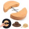 Repacego Justerbar Hattblokk i Tre Formholder Premium Fedora Hatteholder for Oppbevaring Cowboy Baseballhatt Holdere