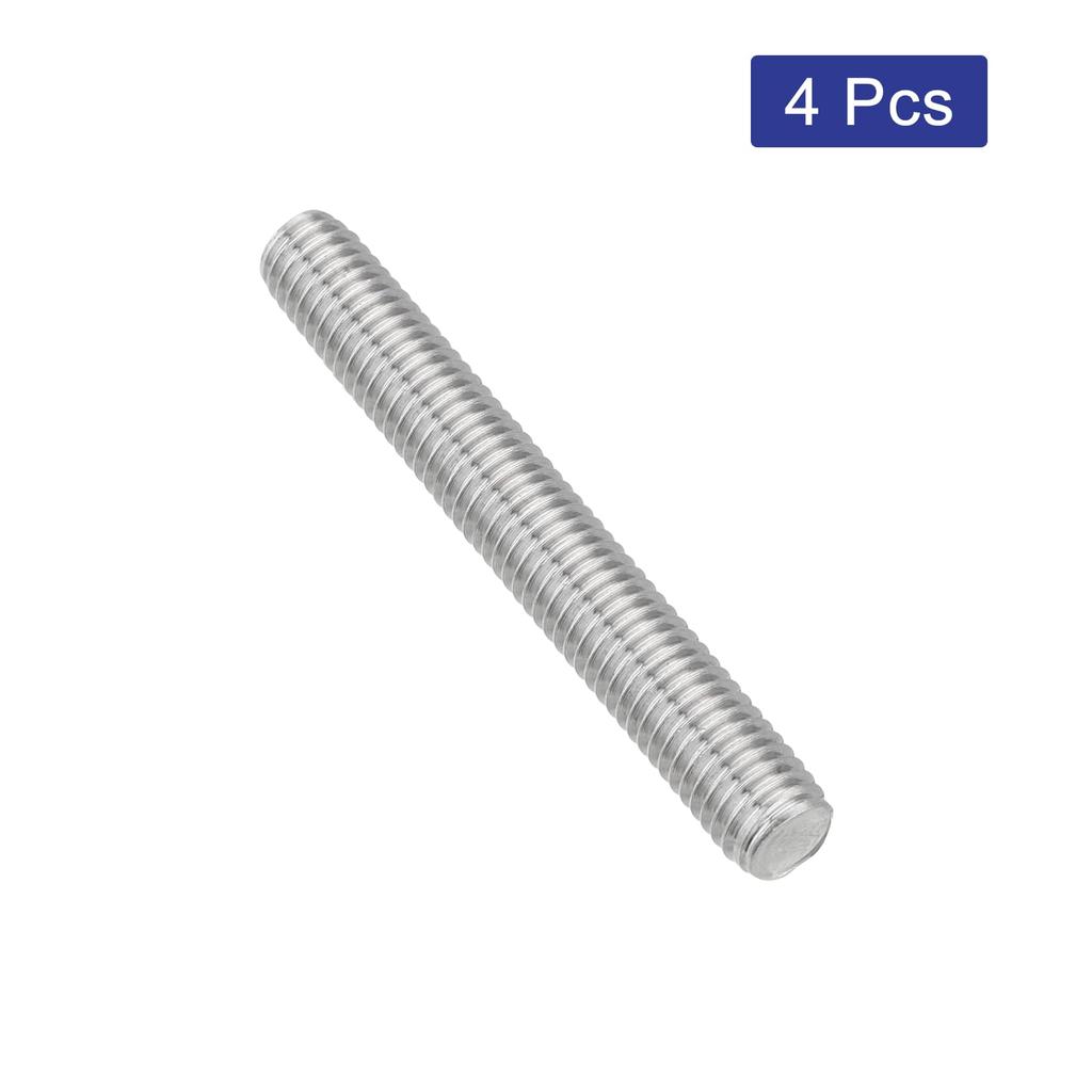 uxcell 4pcs Full Thread Rod M8 x 60mm 304 Stainless Steel Right Screw M8-1.25