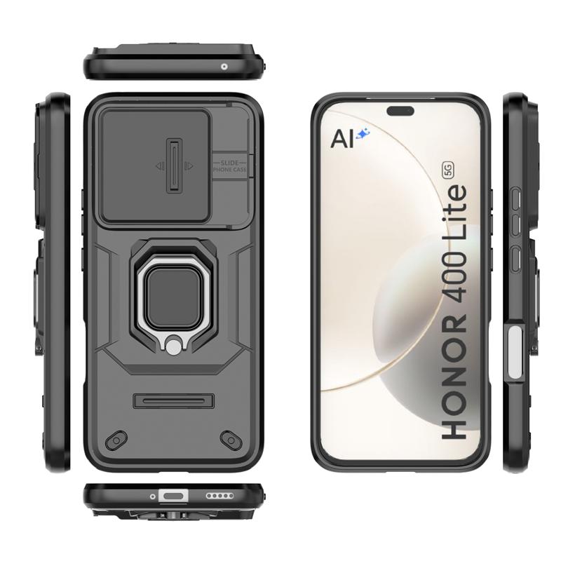 Push Window Phone Case For Honor 400 Lite Anti-knock Ring Holder Magnetic Back Cover Honor 400 Lite Case For Honor 400 Lite Case