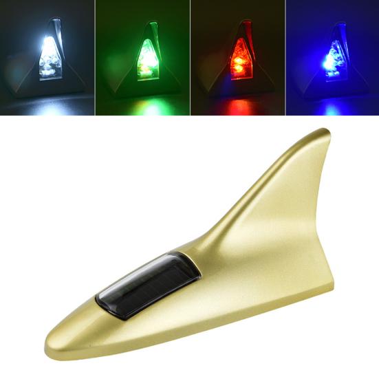 Shark Fin Solar Energy Powered Car Flash Strobe Light Emergency Warning Lamp