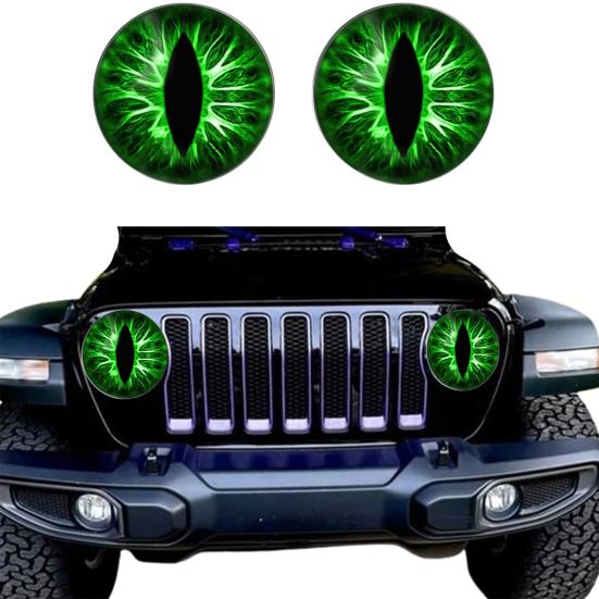 1 Paar Autoscheinwerferaufkleber, selbstklebend, wasserdicht, lustige 3D-Augen, Scheinwerferaufkleber, Autofenster-/Stoßstangen-Dekorationsaufkleber
