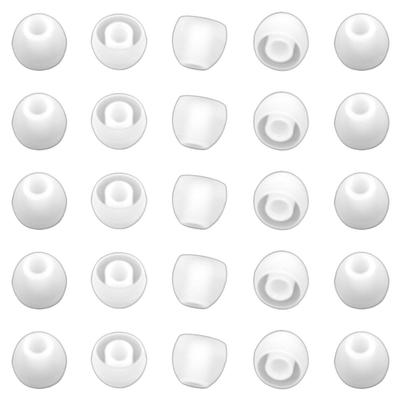 KKLM Replacement Silicone Earbud Pack of 24 Tips, Small, Clear,