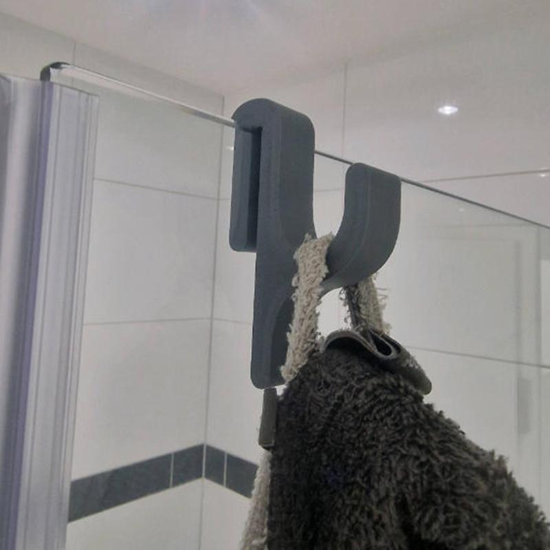 Shower Hook For 8Mm Glass Doors Holds Towels And Clothes Wall Organizer Towel Holder Easy-To-Install Minimalist Home Decor