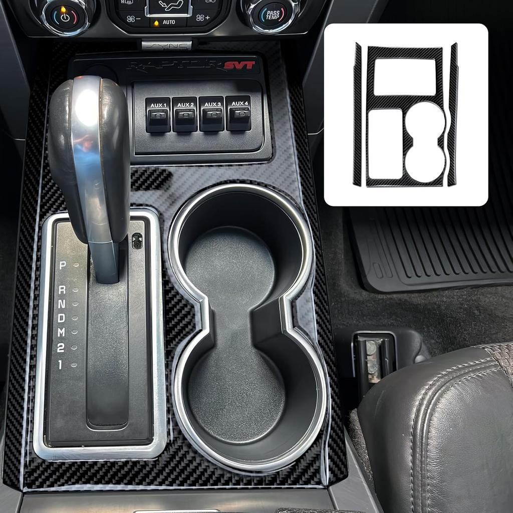 Car Carbon Fiber Dashboard Trument Panel Strip Sticker Cover Interior Trim Decal for Ford F150 2009 2010 2011 2012 2013 2014 Accessories