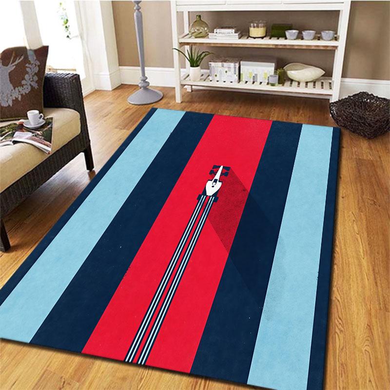 Tappeto Martini Racing per Soggiorno Camera da Letto Casa Decorazione Divano, Tappetino Antiscivolo per Giochi Bambini