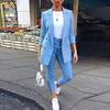 Women S Solid Color Lapel Blazer Coat Straight Fit Short Length Casual Outerwear