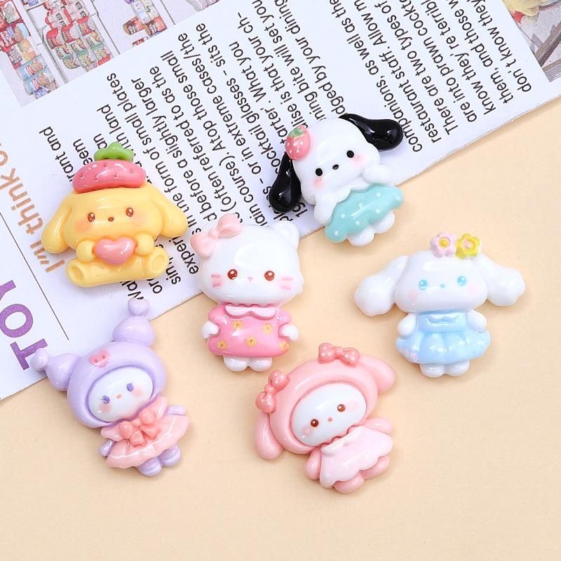 Cute Animal Cartoon Resin Charms & Hair Clip Accessories