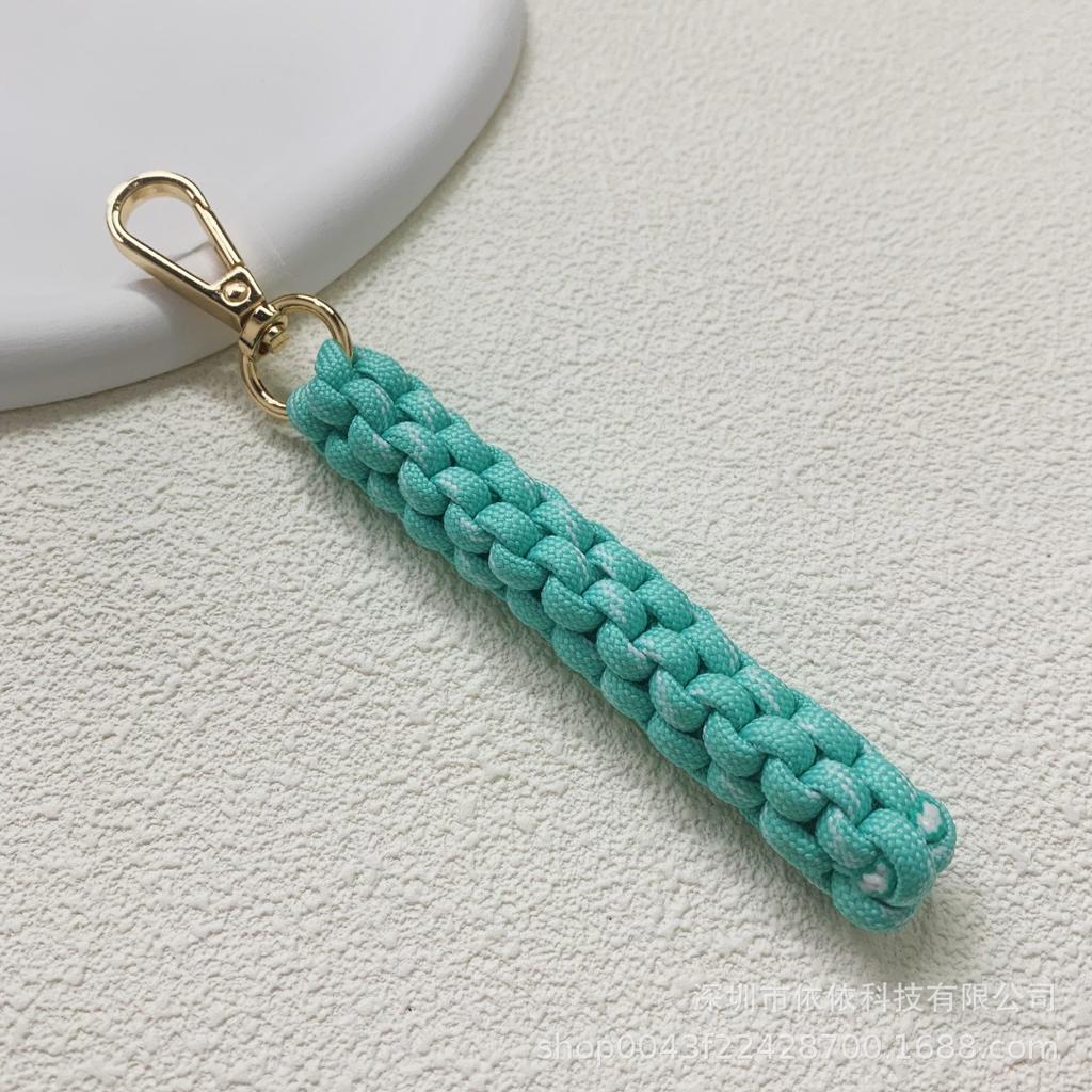 Miu family bag hanging cross-border explosive pure hand-woven pendant colorful fashionable unique shape braided rope car keychain