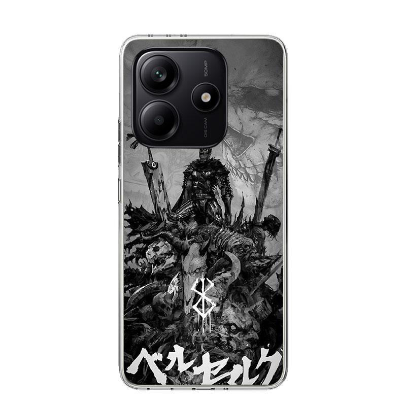 Black White G-Guts B-Berserks Phone Case For Xiaomi Redmi Note 15 14 13 12S 12 Pro Plus 11S 11E 11 11T 10S 10 Art Soft Pattern C