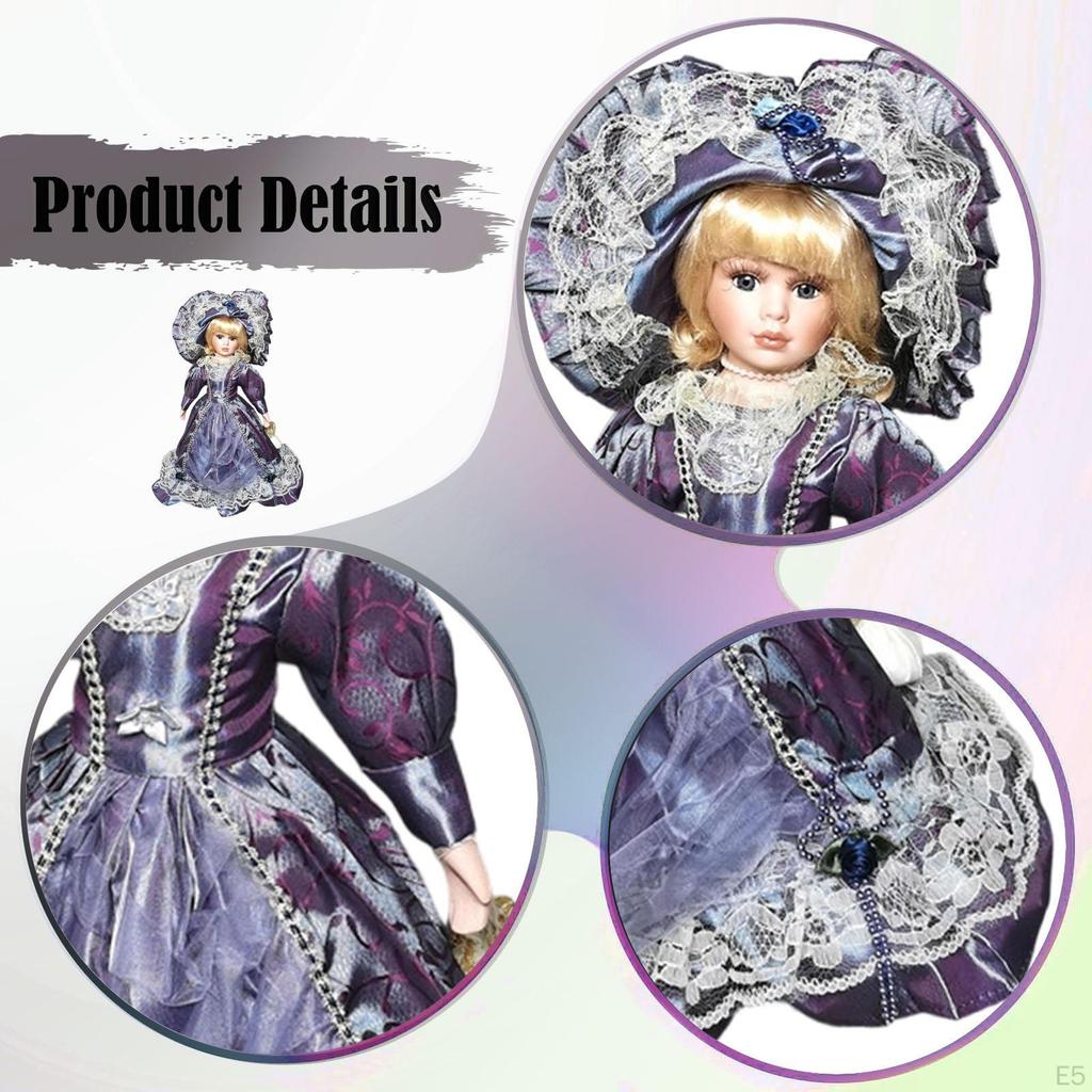 16.14 Inch Tall Porcelain Doll Collector's Figurine – Charming, Old-fashioned Ceramic