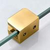 1pc Sturdy Brass Glass Clamp Fixing Bracket For Bathroom Shelves Wine Cabinets Glass Partitions Easy Installation