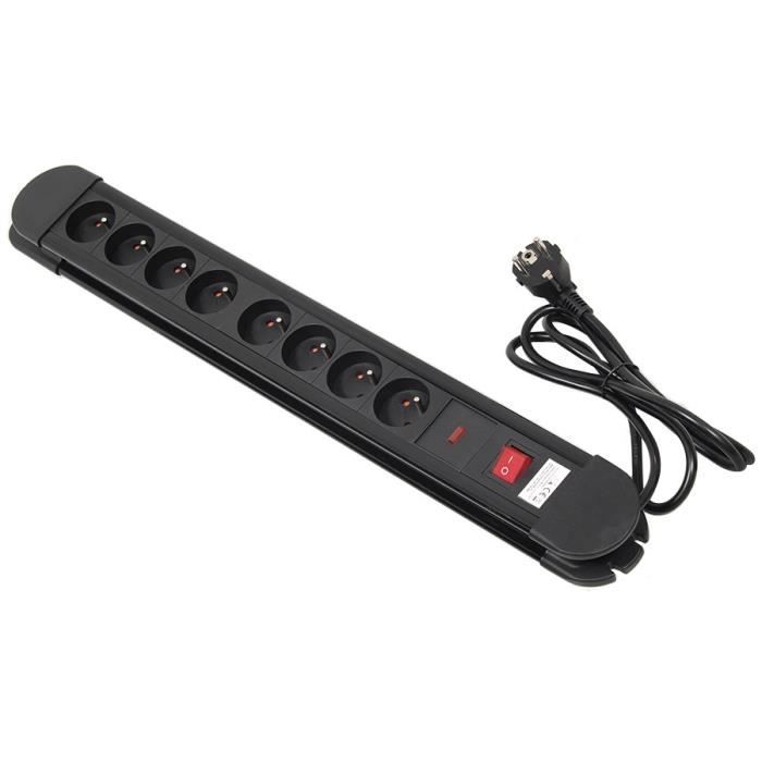 Bloc multiprises - Noname - 8 prises - Interrupteur lumineux - 1,5 m - Protection enfant