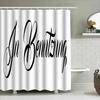 Bathroom Shower Curtain with Beautiful Design White Custom Printing for Bathroom Decorations