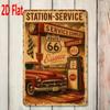 Metal Wall Art Vintage Gas Station Decor for Garage