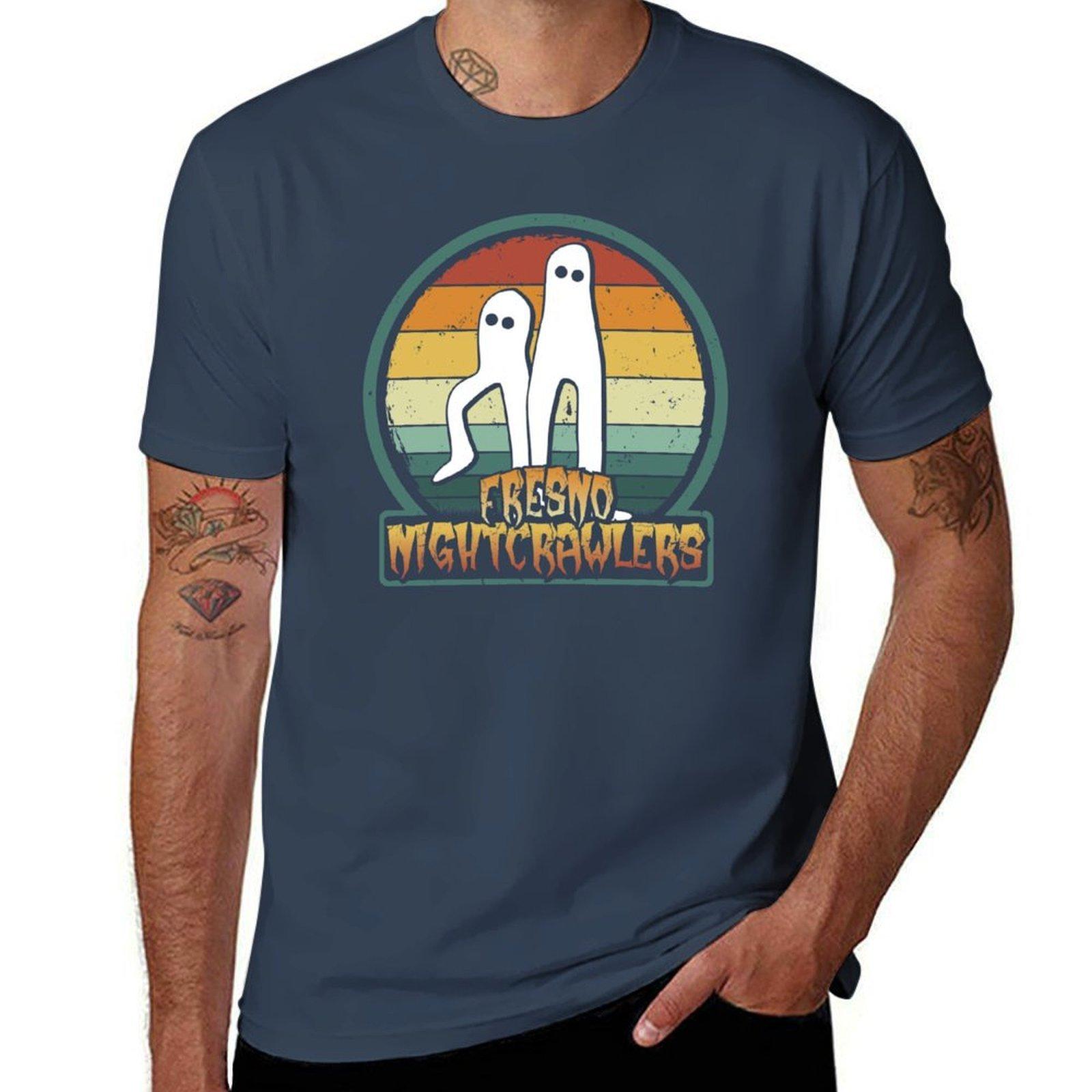 Fresno Nightcrawlers Retro Cryptid Gift TShirt Casual Pattern Print Tee Shirt S