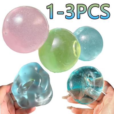 1-3Pcs Nee Doh Maltose Squishy Toy Anti Stress Fidget Toy Soft Simulated Transparent Ball Quick-Rebound Hand Relax Gift Toy