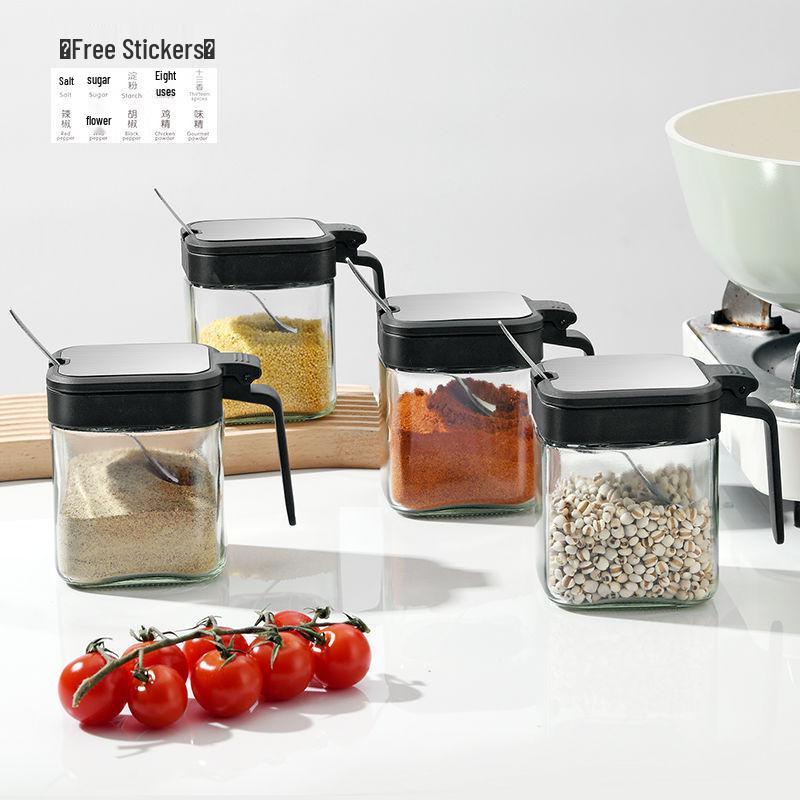 Kitchen Spice Jar Set - Seasoning and Salt Storage Containers