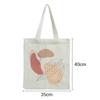 2pcs Cotton Canvas Bags Boho Floral Shoulder Bags Grocery Shopping Bag Reusable Tote Bag