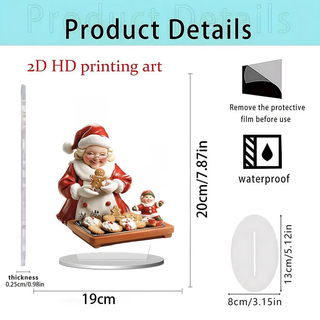 New Christmas Moon Acrylic Desktop Ornament for Home or Office