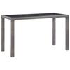 Day & Night - Day & Night Anthracite Grey Synthetic Rattan Garden Table 123x60x74 Cm
