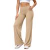 Women's High Waist Straight Leg Yoga Pants with No Toe Design