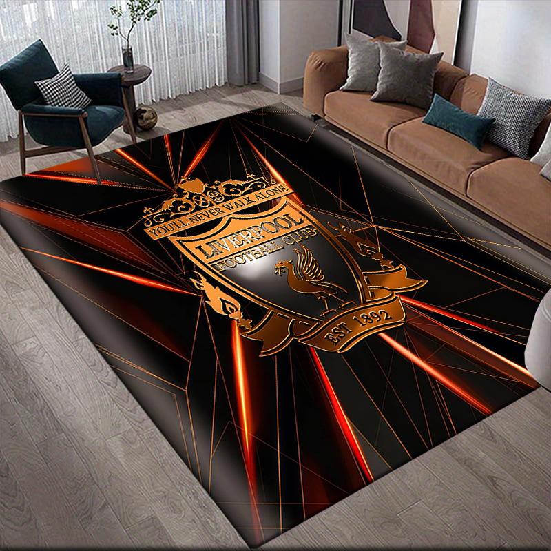 Liverpool Flannel Pattern Square Carpet,Area Rug,Carpet Rug for Living Room Bedroom Sofa Playroom Decor,Non-slip Floor Mat