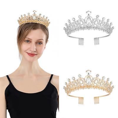 Krone Kopfschmuck Geburtstag Stirnband Königin Braut Haarschmuck Party Krone Europäisches und amerikanisches Hochzeitskleid