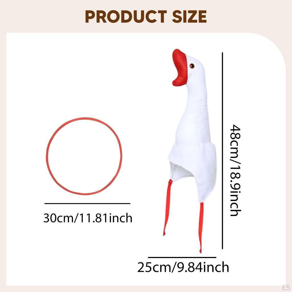 Czapka Gęś Czapka Zwierzęca, Nakrycie Głowy Kobiety Zabawny Dekor Akcesoria Kostiumowe na Imprezę Halloween Nakrycie Głowy dla