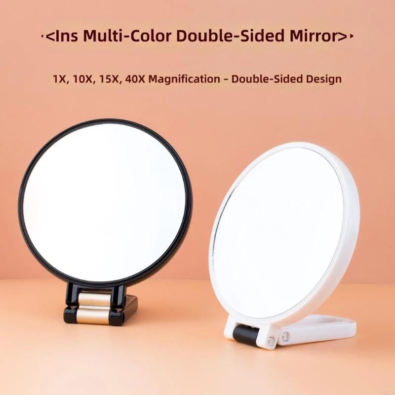 40x Double-sided Foldable High-definition Makeup Mirror With Lights
