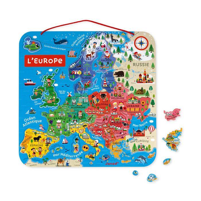 puzzle carte europe magnetique